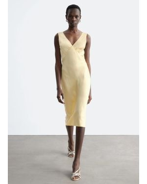 & Other Stories V-Neck Slip Midi Dress - Multicolour