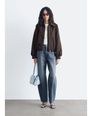 & Other Stories Collared Bomber Jacket - White