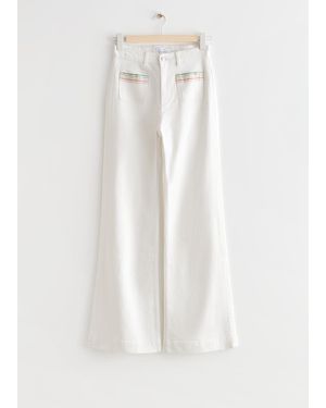 & Other Stories Flared Jeans - White