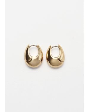 & Other Stories Oval Bell Hoops - White