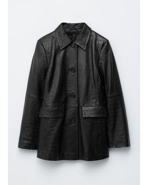 & Other Stories Leather Jacket - Black