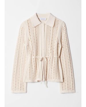 & Other Stories Pointelle-Knit Cardigan - Natural