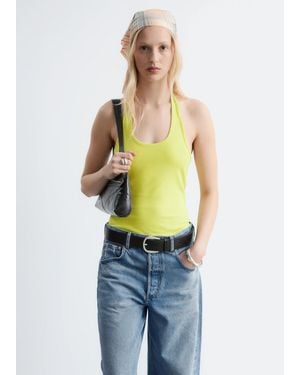 & Other Stories Halter-Neck Jersey Bodysuit - Blue