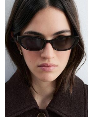 & Other Stories Oval Frame Sunglasses - Black