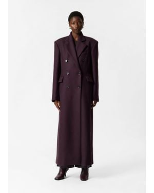& Other Stories Long Wool Coat - Purple