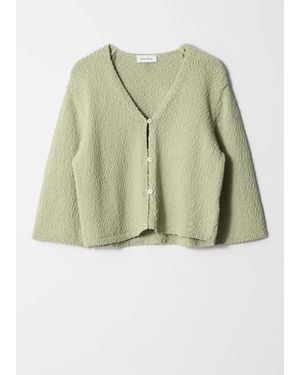 & Other Stories Knitted Short-Sleeve Cardigan - Green