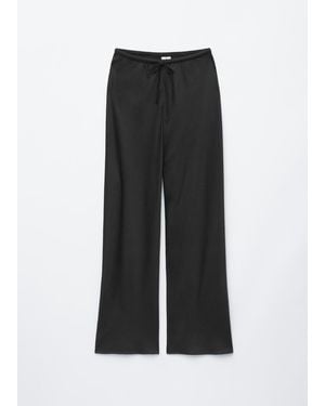 & Other Stories Drawstring Twill Trousers - Black