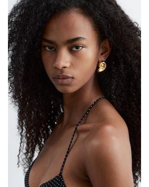 & Other Stories Plated Shell Earrings - Black