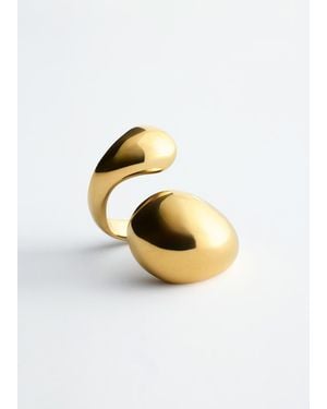 & Other Stories Two-Twist Sculptural Ring - Metallic