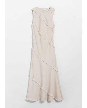 & Other Stories Sleeveless A-Line Midi Dress - White
