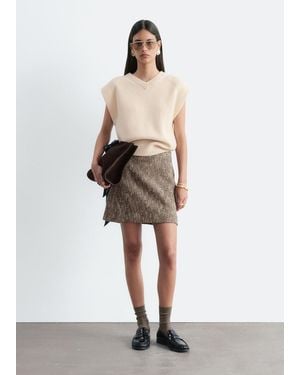 & Other Stories Textured Mini Skirt - White