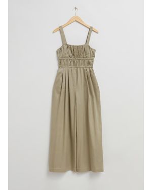 & Other Stories Wide Sleeveless Jumpsuit - Natural