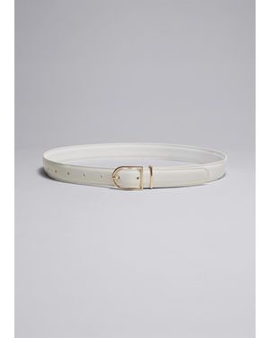 & Other Stories Leather Belt - White