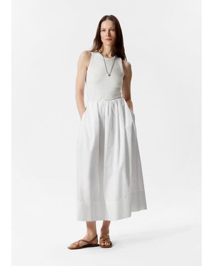 & Other Stories A-Line Midi Skirt - White