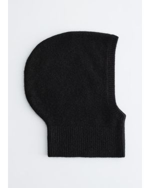 & Other Stories Fitted Cashmere Hood - Black