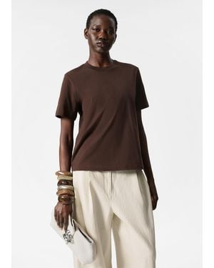 & Other Stories Crewneck T-Shirt - Brown