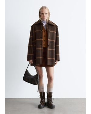 & Other Stories Leather Shoulder Bag - Brown