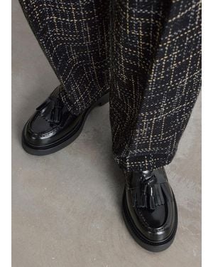 & Other Stories Fringle Leather Loafers - Black
