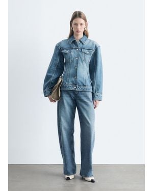 & Other Stories Sculpted Denim Jacket - Blue