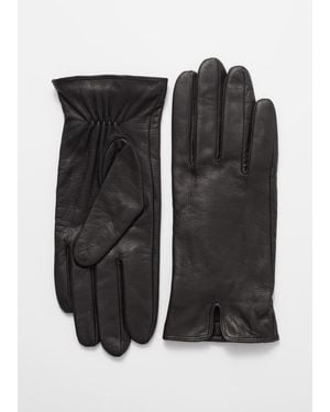 & Other Stories Leather Gloves - Black