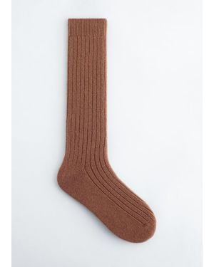 & Other Stories Wool-Blend Knee-High Socks - Black