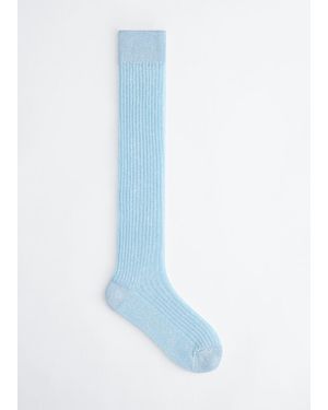 & Other Stories Lustrous Ribbed Socks - Blue