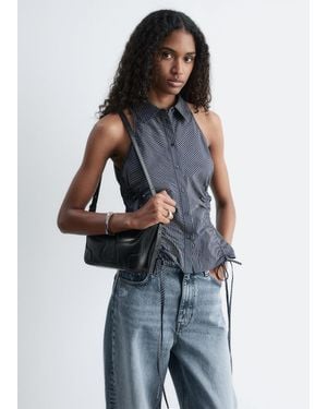 & Other Stories Sleeveless Drawstring Top - Blue