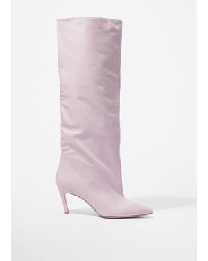 & Other Stories Patent-Leather Knee Boots - Pink