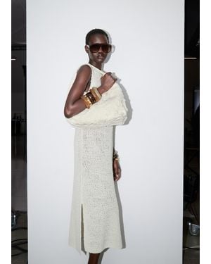 & Other Stories Small Appliquéd Denim Tote Bag - White