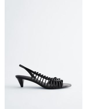 & Other Stories Strappy Leather Sandals - White