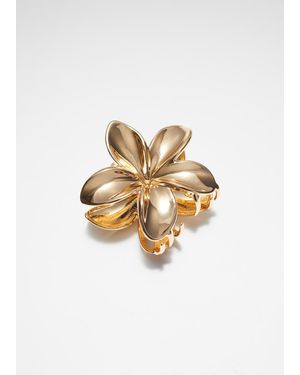 & Other Stories Lily Flower Hair Claw - Metallic