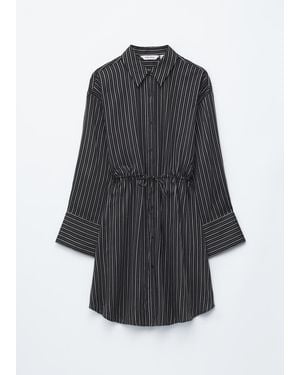 & Other Stories Oversized Mini Shirt Dress - Black