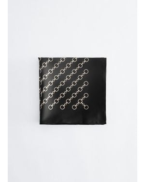 & Other Stories Printed Silk Scarf - Black