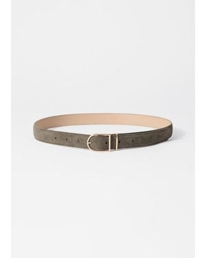 & Other Stories Leather Belt - Grey