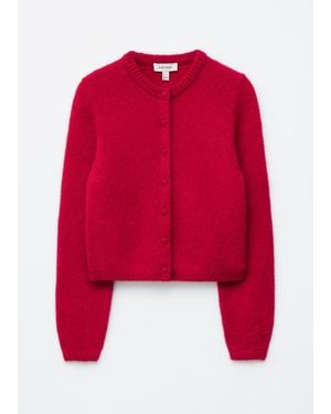 & Other Stories Brushed Knitted Cardigan - Red