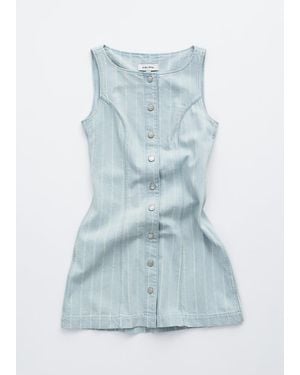 & Other Stories A-Line Denim Mini Dress - Blue