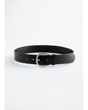 & Other Stories Leather Belt - Black