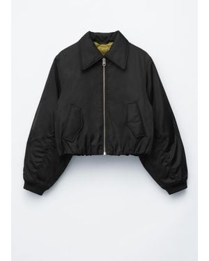 & Other Stories Cropped Bomber Jacket - Black