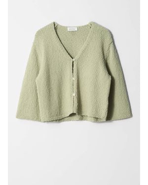& Other Stories Knitted Short-Sleeve Cardigan - Green