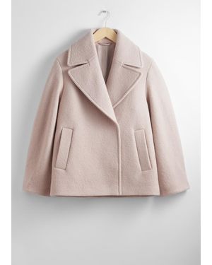 & Other Stories Double-Breasted Wool Jacket - Natural