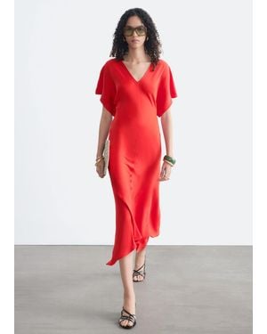& Other Stories V-Neck Maxi Dress - Red