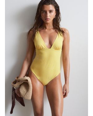 & Other Stories V-Neck Swimsuit - Multicolour