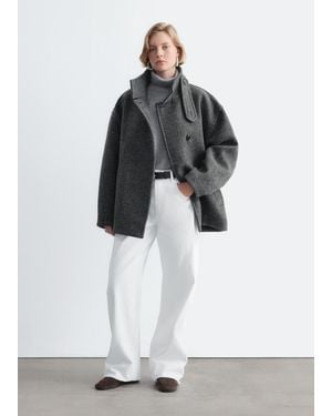 & Other Stories Herringbone Coat - Grey