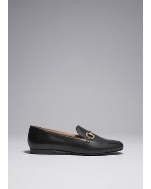 & Other Stories Equestrian Buckle Loafers - Grey