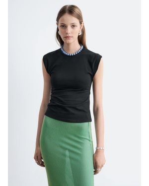 & Other Stories Ruched Top - Green