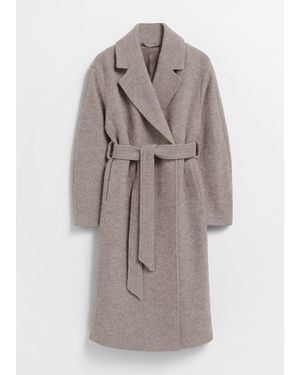 & Other Stories Voluminous Belted Wool Coat - Multicolour