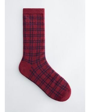 & Other Stories Checked Socks - Red