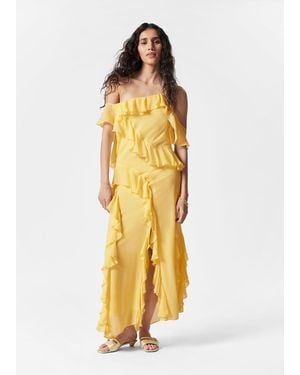 & Other Stories Ruffle Maxi Dress - Yellow