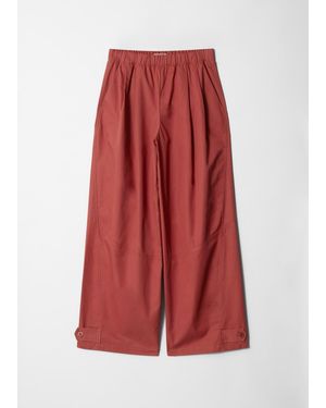 & Other Stories Pull-On Parachute Trousers - Red