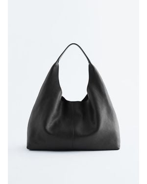 & Other Stories Classic Leather Tote Bag - White